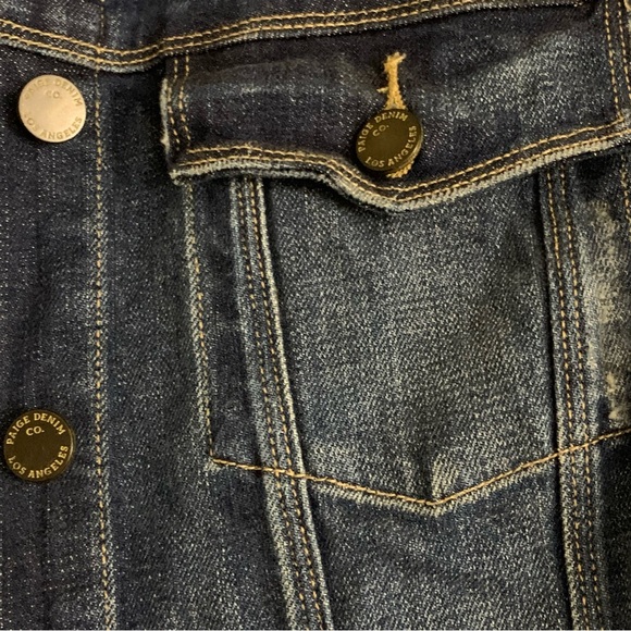 PAIGE Dark Blue Jean Jacket - Picture 2 of 3